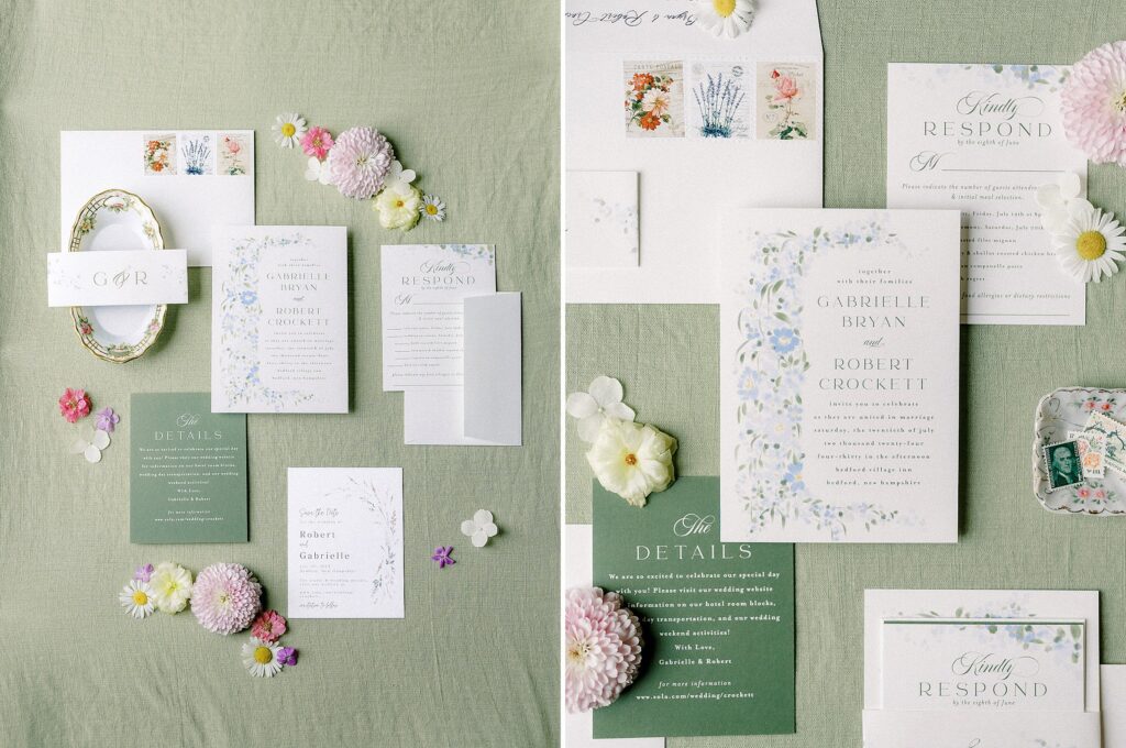 Details for colorful summer New England wedding 