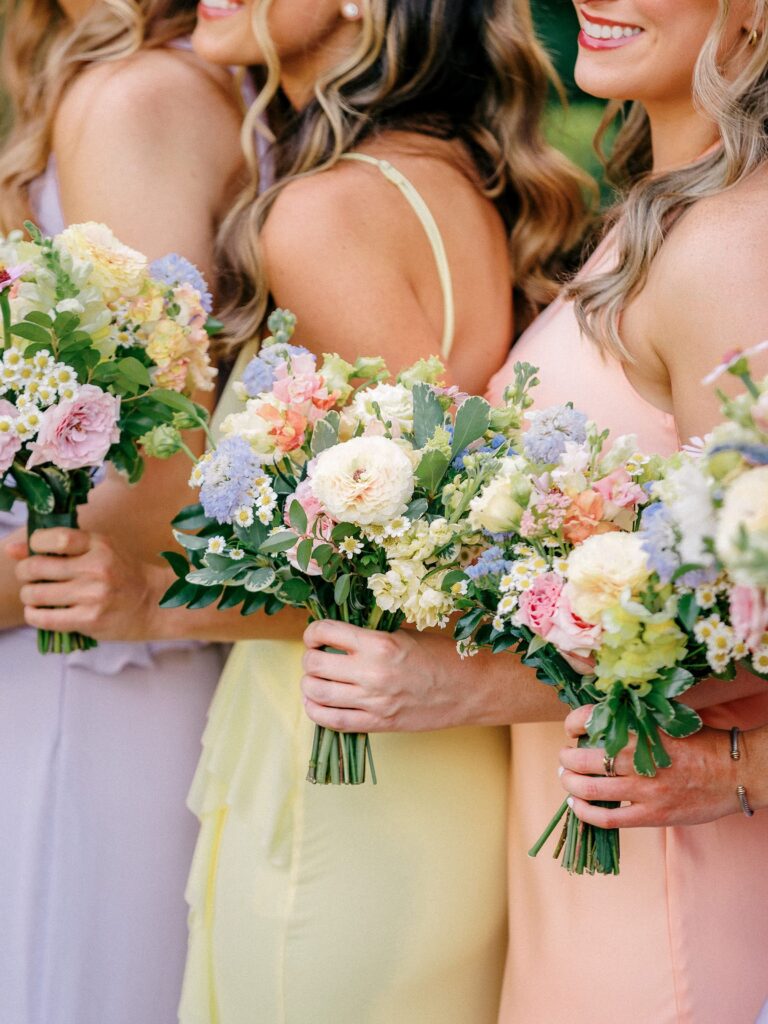 Whimsical garden inspired wedding bouquets 